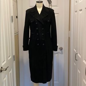 Real suede long coat